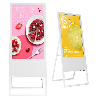 Przenośny wyświetlacz reklamowy HD Digital Signage Ekran LCD 280cd / m2 43 cale