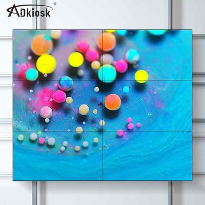 1,8 mm Bezel 49-calowy wyświetlacz LCD Video Wall Cyfrowy ekran 500 cdm Jasność 2x3