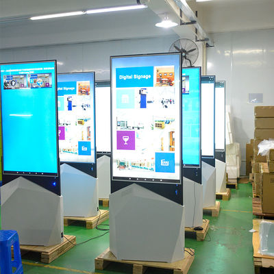 49-calowy dwustronny wyświetlacz Ultra-cienki odtwarzacz reklamowy stojący na podłodze digital signage
