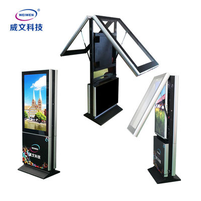 dwustronnie super cienki zewnętrzny ekran dotykowy lcd cyfrowy monitor signage totem