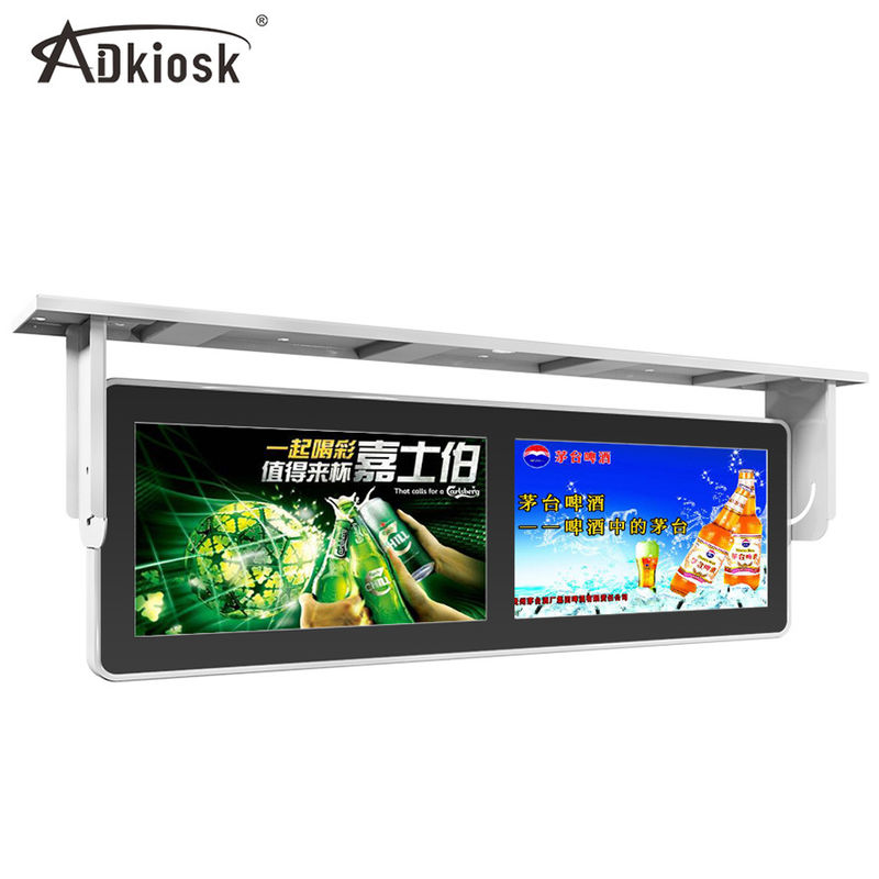 Dwa podzielone 19-calowe odtwarzacze reklamowe / telewizory LCD Media Player 1200: 1 metalowa obudowa