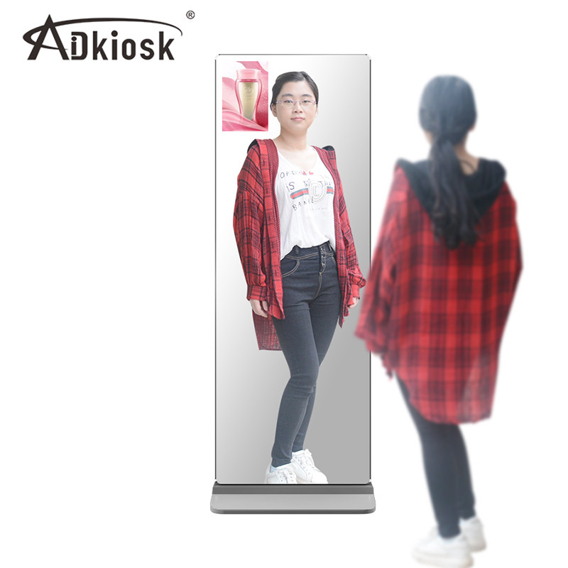 Stojący na podłodze Smart 3D Virtual Dressing Mirror Fitting Mirror Self Service Kiosk